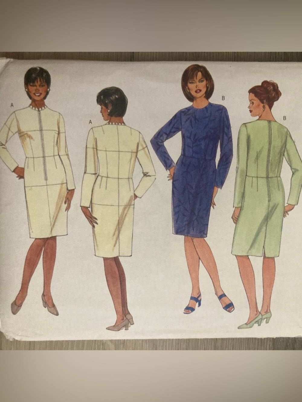 Sz 20W Butterick B5628 Dress Sewing Pattern Personal Fitting